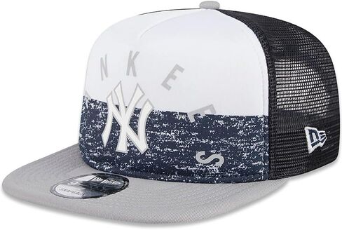 New Era NY New York Yankees 9FIFTY A-Frame Game Day Foam Trucker Cap, Adjustable Hat in Kuwait