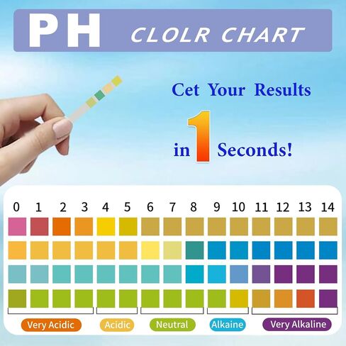 200pcs PH Test Strips 0-14,Universal Litmus Paper pH Test Strips for Liquid Testing,Drinking Water,Pools,Aquariums and Soap Making,Get Highly Accurate Results in Seconds in Kuwait