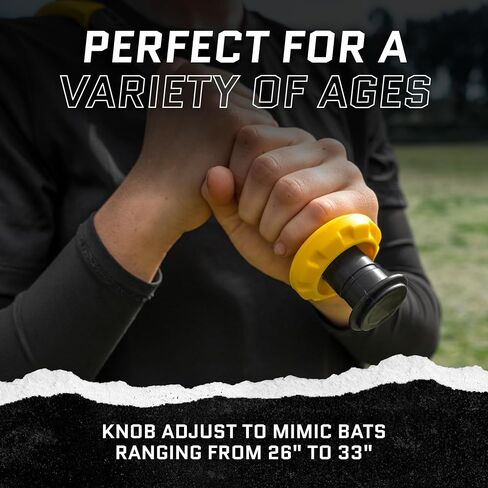 مضرب بوب سريع من SKLZ - مدرب أرجوحة حبل لسرعة الخفاش والميكانيكا، قابل للتعديل 26 بوصة - 33 بوصة، 6 كرات تدريب إسفنجية متضمنة، أداة تدريب البيسبول والكرة اللينة، مساعد الضرب in Kuwait