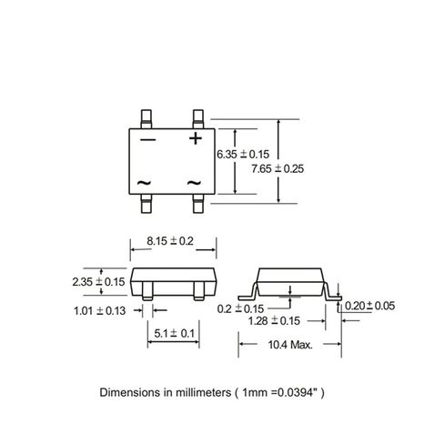 30Pcs DB307S Bridge Rectifier SMD SOP-4 Stack 3A/1000V in Kuwait