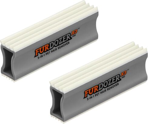 مزيل شعر الحيوانات الأليفة من FurDozer وأدوات تفصيل السيارات - مزيل شعر القطط والكلاب للسجاد والديكور الداخلي للسيارة والأرائك والفراش وأثاث الحيوانات الأليفة (رمادي، X3 PRO - بطول 5 بوصات) in Kuwait