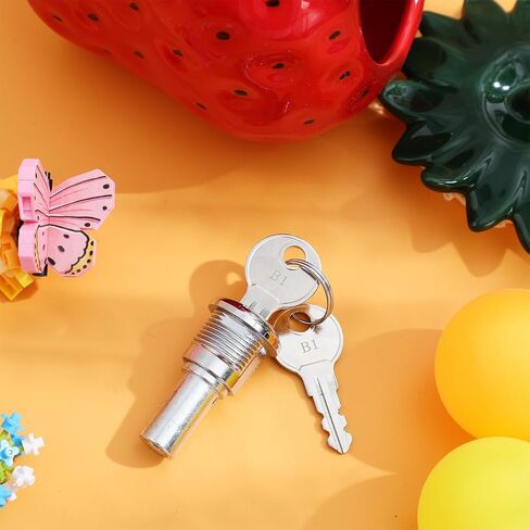 PRETYZOOM Vending Machine Lock Replacement Tubular Metal Lock with 2 Keys 1.57 X 0.86 X 0.86 in for Gumball Machine Top Cover Candy Dispenser Secure Assembly in Kuwait