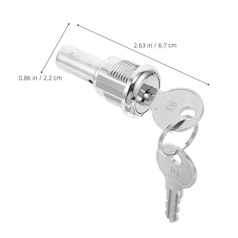 PRETYZOOM Vending Machine Lock Replacement Tubular Metal Lock with 2 Keys 1.57 X 0.86 X 0.86 in for Gumball Machine Top Cover Candy Dispenser Secure Assembly in Kuwait