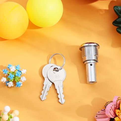 PRETYZOOM Vending Machine Lock Replacement Tubular Metal Lock with 2 Keys 1.57 X 0.86 X 0.86 in for Gumball Machine Top Cover Candy Dispenser Secure Assembly in Kuwait