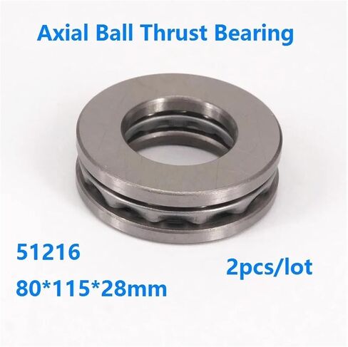 2pcs/lot Axial Ball Thrust Bearing 51216 80 * 115 * 28mm Plane Thrust Ball Bearing Roller Bearing 80×115×28 mm in Kuwait