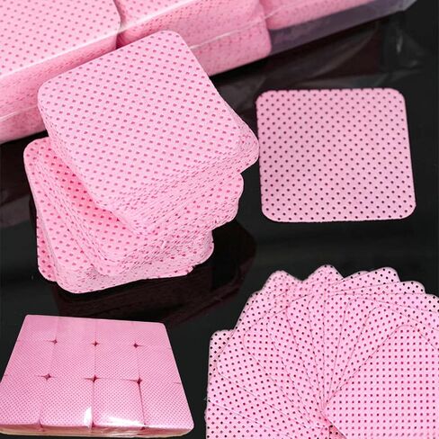Lint Free Nail Wipes, 1200Pcs Pink Eyelash Extension Glue Cleaning Wipes, Absorbent Soft Non-Woven Fabric Gel Nail Polish Remover Pads, No Lint Nail Cotton Pads for Eyelash Extensions Nails Lash Glue in Kuwait