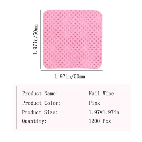 Lint Free Nail Wipes, 1200Pcs Pink Eyelash Extension Glue Cleaning Wipes, Absorbent Soft Non-Woven Fabric Gel Nail Polish Remover Pads, No Lint Nail Cotton Pads for Eyelash Extensions Nails Lash Glue in Kuwait