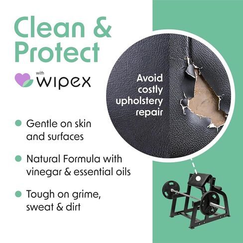 إعادة تعبئة موزع مناديل Wipex Gym، عدد 1400 (2 لفات × 700)، مناديل مبللة سميكة ممتازة لمعدات الصالة الرياضية، رائحة عشب الليمون، مناديل تنظيف للياقة البدنية مقاس 8 × 12 بوصة in Kuwait