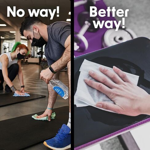 إعادة تعبئة موزع مناديل Wipex Gym، عدد 1400 (2 لفات × 700)، مناديل مبللة سميكة ممتازة لمعدات الصالة الرياضية، رائحة عشب الليمون، مناديل تنظيف للياقة البدنية مقاس 8 × 12 بوصة in Kuwait