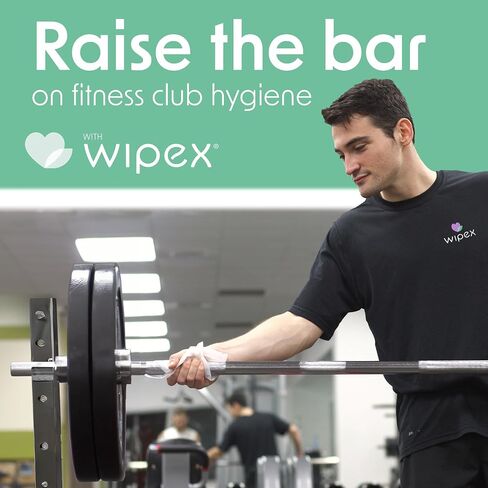 إعادة تعبئة موزع مناديل Wipex Gym، عدد 1400 (2 لفات × 700)، مناديل مبللة سميكة ممتازة لمعدات الصالة الرياضية، رائحة عشب الليمون، مناديل تنظيف للياقة البدنية مقاس 8 × 12 بوصة in Kuwait