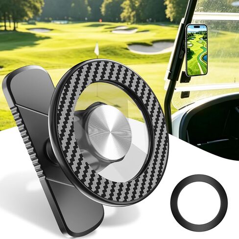 Magnetic Golf Cart Phone Holder for MagSafe iPhone, 360° Rotation Alloy Mount, Hands-Free Golf Cart Phone Stand, Golf Accessories Gifts for Men Dad Husband, Birthday & Holiday Golf Gadgets in Kuwait