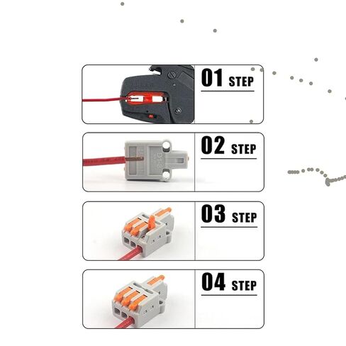 Universal Compact Wiring Splicing Conector 10PCS Universal Compact Wire Connector Splitter Quick Electrical Cable Splice Terminal Block for 28-12AWG Small Wiring Connector(D3-3Meter) in Kuwait