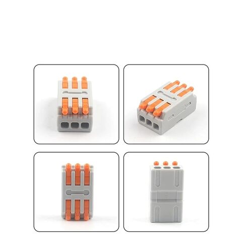 Universal Compact Wiring Splicing Conector 10PCS Universal Compact Wire Connector Splitter Quick Electrical Cable Splice Terminal Block for 28-12AWG Small Wiring Connector(D3-3Meter) in Kuwait