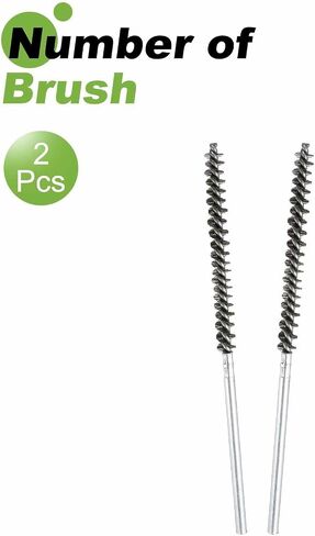 HARFINGTON 2 قطعة سلك تتحمل فرشاة 8x3/8 "1/4 بوصة عرقوب شعيرات من الفولاذ المقاوم للصدأ تنظيف فرشاة لتنظيف جزء السيارة أنبوب المطبخ المرآب in Kuwait
