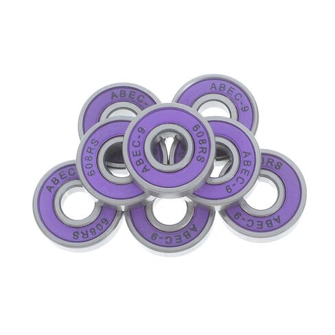 OSALADI 8 قطع 608rs-9 محامل تزلج رباعية مع ختم مزدوج، 22 × 22 × 7 مم أرجواني، تزلج مضمن ومحامل بديلة للتزلج في الهواء الطلق in Kuwait
