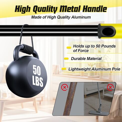 Professional Window Squeegee with 60" Extension Pole for Home | 2 in 1 Squeegee for Window Cleaning with Scrubber/ Rotatable Head for Car Glass Shower Indoor & Outdoor High Windows in Kuwait