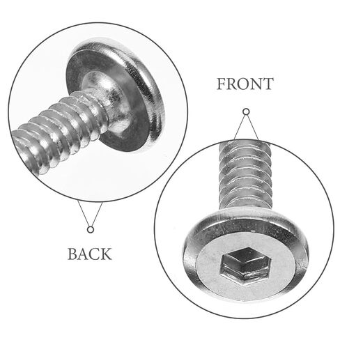 VALICLUD 20pcs Stainless Steel Self-Drilling Screws Flat Head Hex Socket Threaded Screws for Guard Railing and Metal Fencing Installation in Kuwait