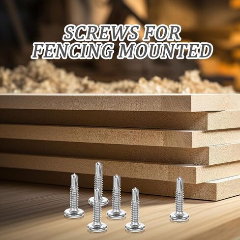 VALICLUD 20pcs Stainless Steel Self-Drilling Screws Flat Head Hex Socket Threaded Screws for Guard Railing and Metal Fencing Installation in Kuwait