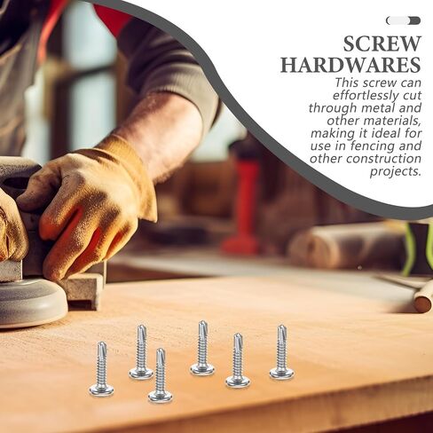 VALICLUD 20pcs Stainless Steel Self-Drilling Screws Flat Head Hex Socket Threaded Screws for Guard Railing and Metal Fencing Installation in Kuwait