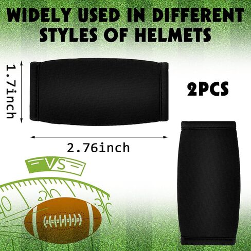 Tradder 1 Pcs Football Helmet Chin Strap with Single Snap and 2 Pcs Chin Strap Covers Replacement Helmet Repair Kit Compatible with Virtually All Football & Hockey in Kuwait