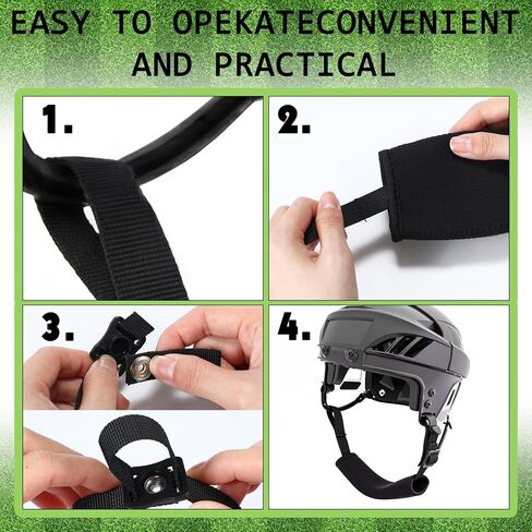 Tradder 1 Pcs Football Helmet Chin Strap with Single Snap and 2 Pcs Chin Strap Covers Replacement Helmet Repair Kit Compatible with Virtually All Football & Hockey in Kuwait