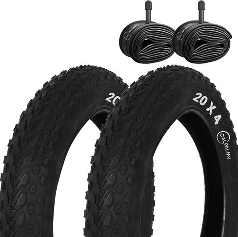CALPALMY Replacement 20x4.0/26x4.0 Fat Bike Tires and Inner Tubes for MTB Off-Road and E-Bike - Knobby Tread All-Terrain Bicycle Tire (2-Set) in Kuwait