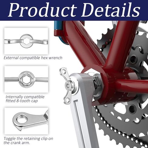 Bike Crank Adjusting Cap Tool, Crank Arm Removal Tool Bikes Cranks Arm Dust Cap Install Removal Wrench Tools Bicycle Dust Caps Removal Tools in Kuwait