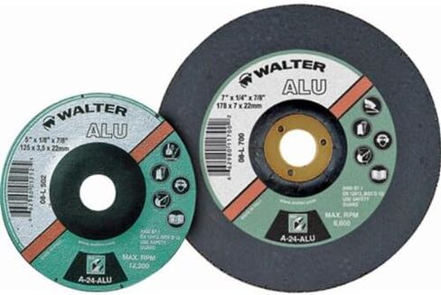 Walter 08L450 4-1/2x1/4x7/8 ALU Aluminum and Non-Ferrous Metals Grinding Wheels Type 27, 25 pack in Kuwait