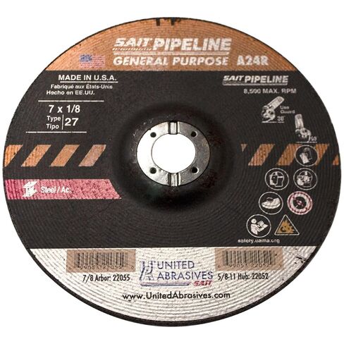 المتحدة للمواد الكاشطة SAIT 22055 A24R 7 x 1/8 x 7/8 قطع خط أنابيب طويل العمر in Kuwait