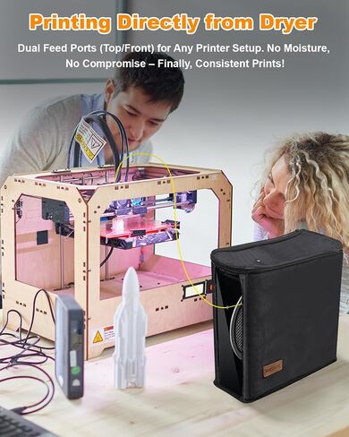Martronic 3D Printer Filament Dryer & Active Feeder | Print-While-Drying Spool Holder | 25W Continuous Silent Filament Warmer | Optimized for PLA/PETG/TPU | Dust-Proof & Portable in Kuwait
