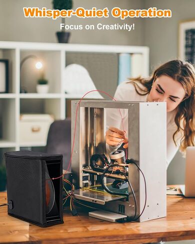 Martronic 3D Printer Filament Dryer & Active Feeder | Print-While-Drying Spool Holder | 25W Continuous Silent Filament Warmer | Optimized for PLA/PETG/TPU | Dust-Proof & Portable in Kuwait