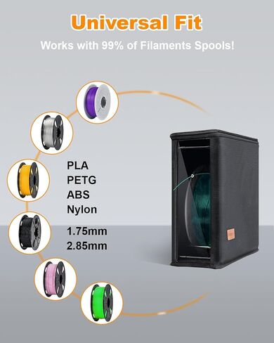 Martronic 3D Printer Filament Dryer & Active Feeder | Print-While-Drying Spool Holder | 25W Continuous Silent Filament Warmer | Optimized for PLA/PETG/TPU | Dust-Proof & Portable in Kuwait