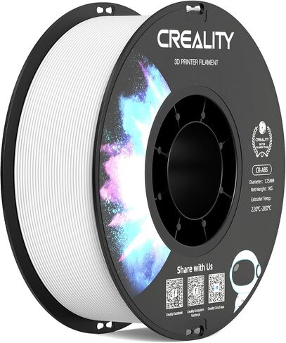Creality ABS Filament 1.75mm أسود، خيوط طابعة ثلاثية الأبعاد، مقاومة ممتازة، عديم الرائحة وغير سامة، ثبات، قوي، 1 كجم (2.2 رطل) خيوط طباعة للطابعة ثلاثية الأبعاد in Kuwait