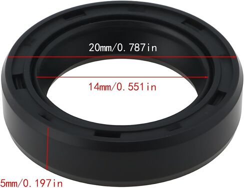 10Pcs TC Oil Seal 14x20x5mm NBR Rubber Double Lip Seals for Rotary Shaft in Kuwait