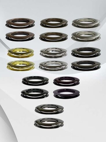 Micron Round #12 Brass Curtain Grommets and Teeth Washers, Heavy Duty, Reliable, Durable, Oil Rubbed Bronze Plated 40 mm (1-1/2") (100 Pcs Set) in Saudi Arabia