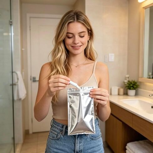 Odor-Proof Sanitary Disposal Bags for Women, Self-Sealing with Hook Clip, Discreet Leak-Proof Period Care, 100 Count in Kuwait