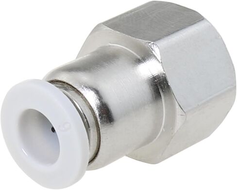 Heyous 2PCS 6mm Outer Diameter Tube x 1/4 inch NPT Female Thread Straight Pneumatic Pipe Fitting PCF6-02 Quick Connect Air Line Coupling Suitable for Piping and Hydraulic Systems in Kuwait