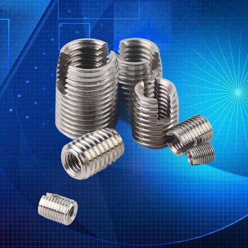 إدراج موضوع التنصت الذاتي M10 إدراج الخيوط 50 قطعة الفولاذ المقاوم للصدأ الموضوع الداخلي الذاتي التنصت موضوع إدراج مجموعة موضوع تعزيز أداة إصلاح in Kuwait