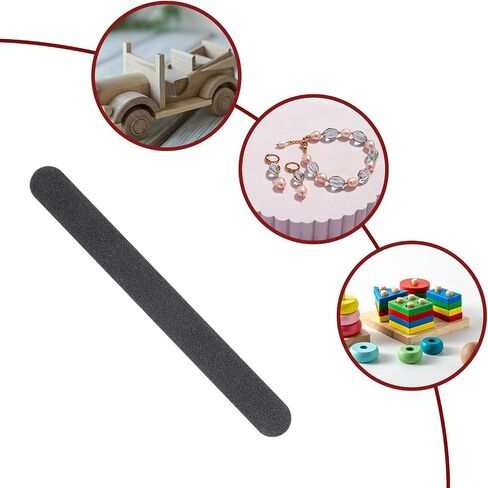 HARFINGTON 15pcs Sanding Sticks 100,180 Grit Match Sanding Sticks for Fine Detailing Sanding Tools Plastic Models Assorted Metal Wood Buffing, Black in Kuwait