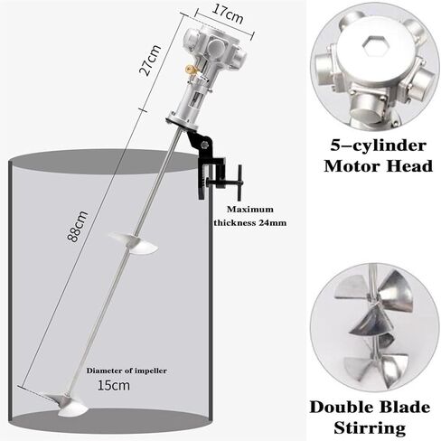آلة تقليب الطلاء قوس الهواء المحرض الطلاء مزيج أداة 1/2hp 55 جالون المحرض الهوائي قابل للتعديل طبل دلو خلاط الطلاء in Kuwait