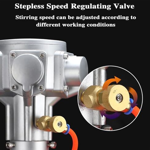 آلة تقليب الطلاء قوس الهواء المحرض الطلاء مزيج أداة 1/2hp 55 جالون المحرض الهوائي قابل للتعديل طبل دلو خلاط الطلاء in Kuwait