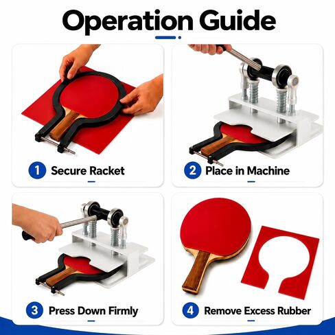 Professional Table Tennis Rubber Cutter | Heavy-Duty Racket Trimming Machine for Round Paddles | Blade-Safe, Factory-Precision with 2 Industrial Tungsten Carbide Blades in Kuwait