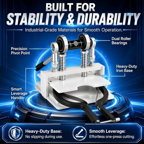 Professional Table Tennis Rubber Cutter | Heavy-Duty Racket Trimming Machine for Round Paddles | Blade-Safe, Factory-Precision with 2 Industrial Tungsten Carbide Blades in Kuwait