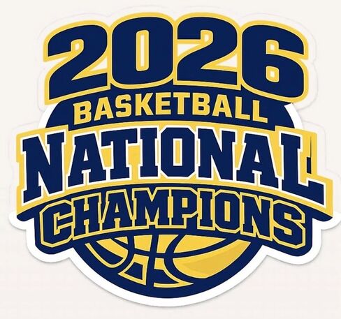 ملصق الأبطال الوطنيين لكرة السلة لعام 2026 لبطولة جامعة ميشيغان NCAA للرجال، 3 بوصات in Kuwait
