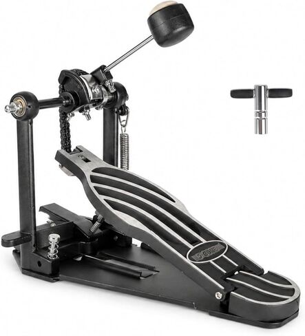 5 Core Bass Drum Pedal Mount Adjustable Felt Beater Head Single Chain Heavy Duty Kick Drum Foot Pedal for Drumming Set Instrument for Beginner & Pro Drummers - DFP 04 in Saudi Arabia