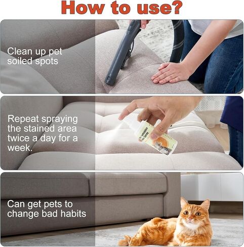 Cat Deterrent Spray – Anti-Scratch Cat Spray 100% Natural, Plant-Based Formula to Stop Scratching, Chewing & Urine Spraying – Indoor Use Safe for Furniture, Pets & Kids – 6.76 oz (Orange) in Saudi Arabia