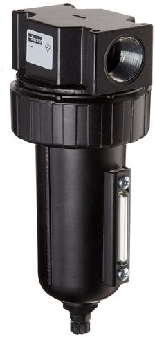 Parker 07F34AC Compressed Air Filter, Removes Particulate, Metal Bowl with Sight Gauge, Manual Drain, 40 Micron, 130 scfm, 1/2" NPT in Kuwait
