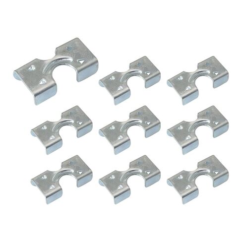 10PCS Silver Stainless Steel Double Clamp End Fitting Suitable for 3/8 Inch to 1/2 Inch Twisted or Braided Rope in Kuwait