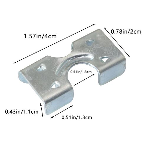 10PCS Silver Stainless Steel Double Clamp End Fitting Suitable for 3/8 Inch to 1/2 Inch Twisted or Braided Rope in Kuwait
