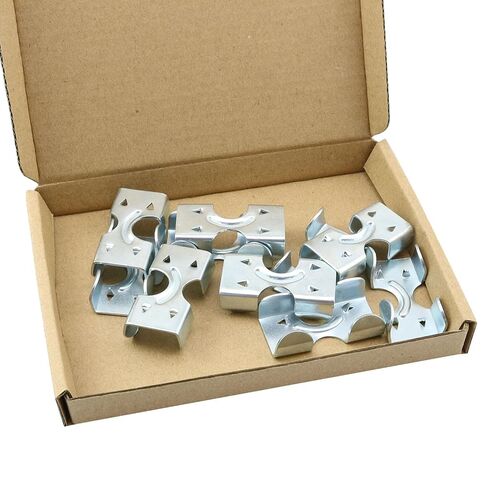 10PCS Silver Stainless Steel Double Clamp End Fitting Suitable for 3/8 Inch to 1/2 Inch Twisted or Braided Rope in Kuwait